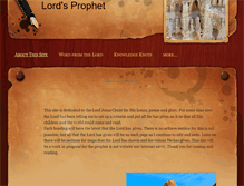 Tablet Screenshot of lordsprophet.com